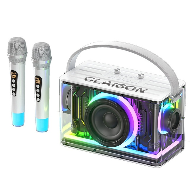 All-in-One Karaoke Speaker with Dual Wireless Mic, Bluetooth 5.3 & HiFi Sound for Home/Outdoor Party