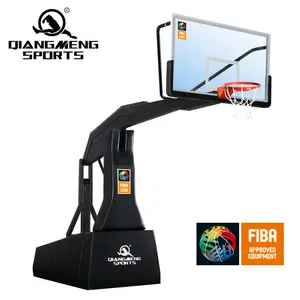 전문 제조업체 수동 유압 접이식 휴대용 FIBA 농구 후프 스탠드 10 피트