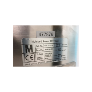 Merck Mobius Power Mix Single Use Mixer 2018 Cap, 1000L capacity, provides efficient <b>mixing</b> for biopharmaceutical production - Product Image 4