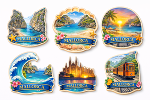 Imán de nevera moderno y ecológico de madera con diseño de viaje mundial, recuerdo de <span class=keywords><strong>MALLORCA</strong></span>, decoración del hogar personalizada, artesanía impresa digitalmente - Product Image 4