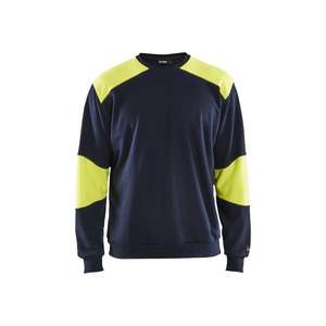 BLAKLADER-Sweat-shirt résistant aux flammes XXXL 345817628933 Bleu marine/jaune-WORKWEAR RÉSISTANT AUX FLAMMES EAN 7330509726389 - Product Image 1