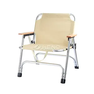 Sillas de Playa Plegables de Aluminio Ligero, Cómodas, con Asa de Madera de Haya Acolchada, Muebles de Picnic para Exteriores, para Parque, Camping, Oxford - Product Image 1