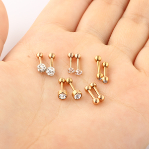 Edelstahl Silber Gold Ohrstecker Schraubverschluss 16g Tragus <span class=keywords><strong>Plug</strong></span> Tunnel Neo-Gothic Kristall Helix Knorpel <span class=keywords><strong>Set</strong></span> <span class=keywords><strong>Piercing</strong></span> Großhandel Körperpiercing - Product Image 6