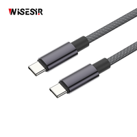 Kabel Pengisian Cepat WISESIR PD Tipe-C 1m 3A Logam Paduan Aluminium untuk Penggunaan IOS Komputer Kamera Tersedia di Stok