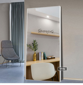 Miroir debout libre de plein corps de plancher de pleine <span class=keywords><strong>longueur</strong></span> surdimensionné encadré noir pour la chambre à coucher et le salon - Product Image 2