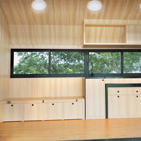 Cadre en acier léger préfabriqué bois bois unité modulaire hôtel chalet de vacances camping petite maison design moderne kits maison