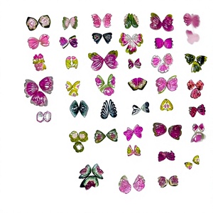 Natural Multi Pink Tourmaline Butterfly <b>Wings</b> Carving Gemstone Supplier at Wholesale Factory Price Shop Now For Jewellery Stone - Product Image 1