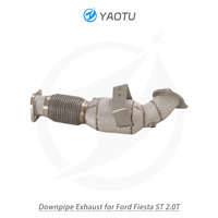 YT pipa depan dengan tiga arah katalis dan Isolasi Panas untuk Ford Fiesta ST 2.0T
