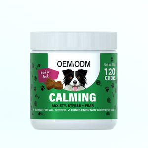Evcil Hayvan Takviyesi OEM/ODM Köpekler İçin Sakinleştirici Ödül Mamaları Stres, Korku, Havlama, Tepki ve Agresiflikte Yardımcı Olur - Product Image 1