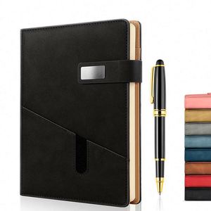 Bloc-notes personnalisé en cuir noir A5 MY MOON PIE LA 012 avec logo imprimé magnétique, couverture rigide, 100 feuilles - Product Image 1