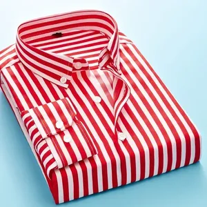 Luxury Elegant Men's Solid Casual <b>Flannel</b> Shirts Long Sleeve V-neck Spring 100% Cotton - Product Image 5