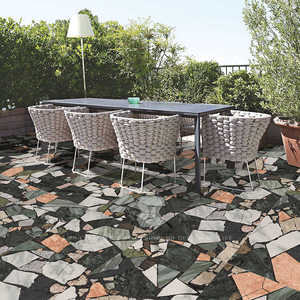 Azulejo de Porcelana con Acabado Mate, Efecto Mármol, Aspecto de Piedra Agrietada, para Terraza de Villa, Restaurante, Cadena de Tiendas, Club, Decoración de Estilo Vintage - Product Image 3