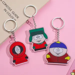 Wholesale Cheap Plastic Keyring Stock Cute Cartoon Anime Acrylic Keychains Custom