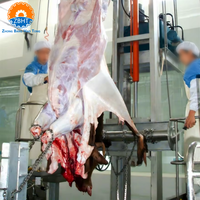 Dénudeur de peau de bétail à cadre en acier inoxydable, équipement automatique de dépecage pour ligne d'abattage de bovins en abattoir