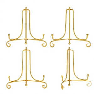 <span class=keywords><strong>Support</strong></span> de Présentation en Fer Doré de 4 Pouces pour Assiettes - Product Image 1