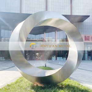 M60 Scultura Moderna in Acciaio Inox Lucidato per Esterni, Statua Astratta in Metallo per <span class=keywords><strong>Villa</strong></span>, Fornitore - Product Image 4