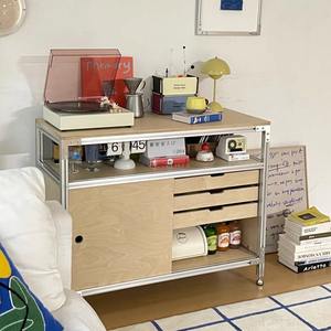 Panneau d'océan en bouleau profilé en aluminium armoire de rangement écologique vitrine moderne Simple armoire à café salon <span class=keywords><strong>cuisine</strong></span> - Product Image 2