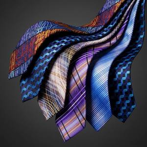 Cravates de Luxe en Jacquard 3D Tissé, Motifs Géométriques et Ondulés en <span class=keywords><strong>Maille</strong></span>, Polyester Haute Densité, Cravates pour Hommes, Fabrication OEM - Product Image 2
