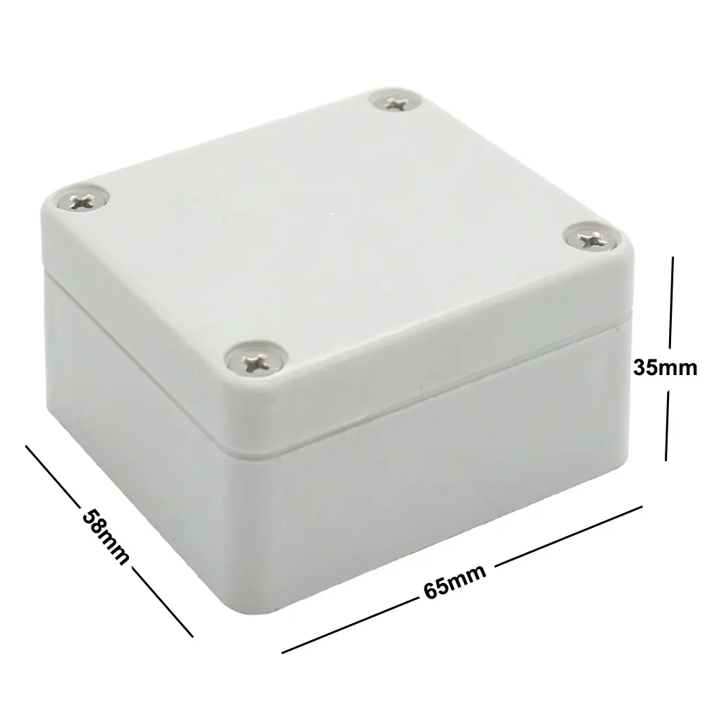 YXQ 86x56mm Junction Box Electrical Project Enclosure DIY Round Case Outdoor IP44 Waterproof with Cover Dustproof Universal Wire Hole ABS White