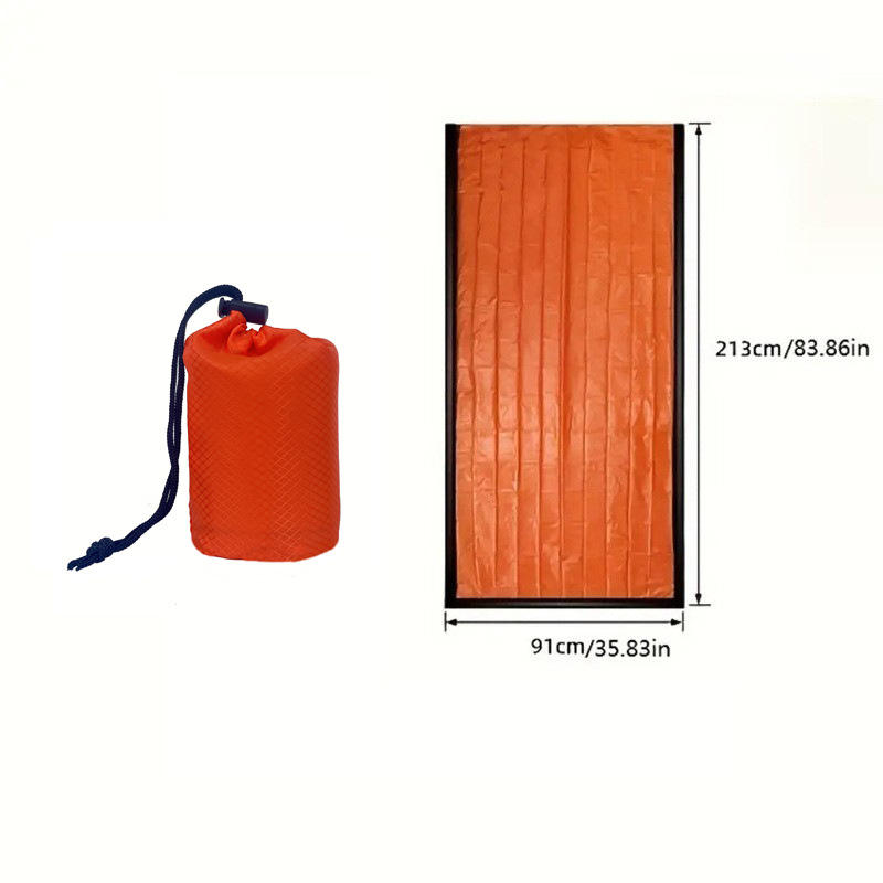 Orange Sleeping Bag + Storage Bag