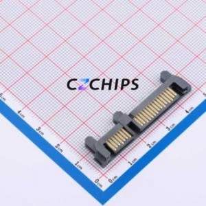 SATA-001-M22S1BY-D Hard Drive Connector (SAS/SATA/M.2) SMD Connector SATA Male 22P Clamp Plate - Product Image 1