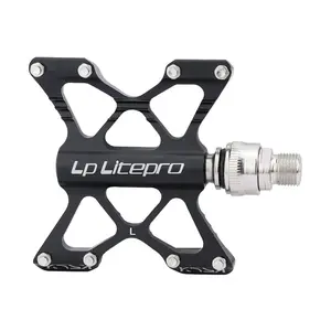 Litepro K5 Pedal Laher Sepeda Lipat, Pedal Sepeda Lipat Pelepasan Cepat Bahan Aloi Aluminium untuk Sepeda Lipat dan Sepeda Balap