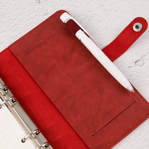 EW-Bloc de notas de hoja suelta de cuero de grano retro, libreta con hebilla impermeable simple y creativa, 5 A6 A7 - Product Image 4