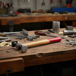 ค้อน 393 จี พร้อมด้ามไม้และด้ามจับสีแดง สำหรับงานโลหะและงานช่างไม้ - Product Image 3