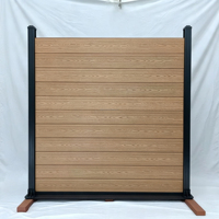 Panel de Cercado para Jardín Moderno de WPC para Exteriores, Resistente al Fuego, a la Humedad, al Agua y a los Rayos UV, para Entretenimiento en el Patio Trasero y Uso Doméstico