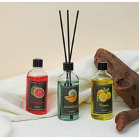 Diffuseur d'huiles essentielles Hannsying longue durée parfum fruité, désodorisant d'air frais sans flamme pour aromathérapie, ensemble de bâtonnets en rotin
