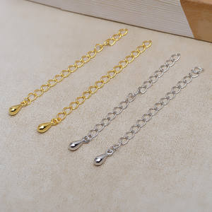 Cadena de Extensión de Plata S925 de 5 cm Ajustable, Accesorio de Joyería DIY, Nuevo 4906 con Diseño de Gota - Product Image 3