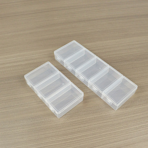 Transparent PP Plastic Storage Box Rectangle Covered With Compartments For Jewelry Tools Electronics Fishing Gear Display - Product Image 2
