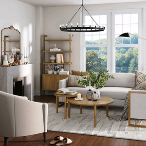 Combohome Librería Estantes de exhibición Escalera Librería Sala de estar Librerías Estante de libros Estantes de madera Muebles de biblioteca para el hogar - Product Image 3