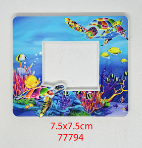 Ocean Series Small Picture Frame Ceramic Resin Refrigerator Magnet with Traditional Design Medium Magnetic <b>Sticker</b> <b>Sheet</b> Size - Product Image 5