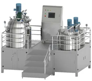 500L-1000L Homogeneizador emulsionante al vacío Cosméticos Crema Emulsión Equipo emulsionante de mezcla de alto cizallamiento
