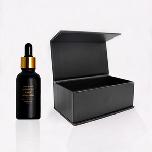 Bouteille de sérum vide de luxe pour le visage ronde mate de 50ml 30ml 50ml 100ml flacon compte-gouttes en <span class=keywords><strong>verre</strong></span> d'huile essentielle avec boîte - Product Image 4