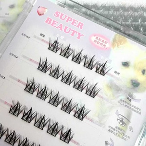 Meecil Top Vente Extensions <span class=keywords><strong>de</strong></span> cils en ruban <span class=keywords><strong>de</strong></span> <span class=keywords><strong>cheveux</strong></span> synthétiques faits à la main DIY pour kit <span class=keywords><strong>de</strong></span> cils en grappes 5 rangées - Product Image 4