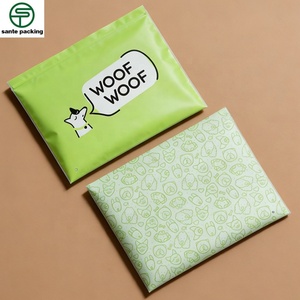 Sac d'emballage pour vêtements pour animaux de compagnie en matériau CPE refermable avec fermeture éclair et logo personnalisé imprimé - Product Image 2