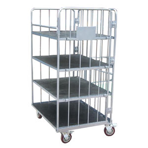 चीन कारखाने की आपूर्ति बंधनेवाला घोंसले के शिकार रसद गाड़ी ट्राली स्टील धातु कोरियाई शैली जुदा करने योग्य रोल पिंजरे - Product Image 1