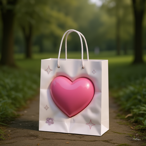 Sac cadeau en forme de cœur plat taille moyenne 10178 - Product Image 2