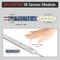 NOUVEAU Module de capteur IR pour main/porte AC110V-220V, interrupteur inductif à LED haute tension 1A pour porte de placard