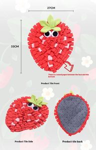 <span class=keywords><strong>Tapis</strong></span> de recherche de nourriture pour chiens en forme de fruit, dessin animé, papier froissé, peluche douce, jouet d'enrichissement, soulagement du <span class=keywords><strong>stress</strong></span> (rose) - Product Image 6