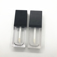 Tube carré plat pour gloss à lèvres, emballage de gros pour teintes à lèvres, liquide, étanche, en ABS, personnalisable avec logo privé