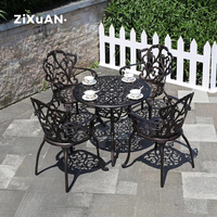 Bureau et chaise de manger de balcon extérieur petite table basse cour jardin chaises en fonte d'aluminium loisirs mobilier d'extérieur