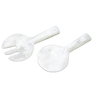 Set di Posate per Insalata con Manico Corto in Resina Ecologica Lavabile in Lavastoviglie di Grado Alimentare Collezione Luxe - Product Image 5