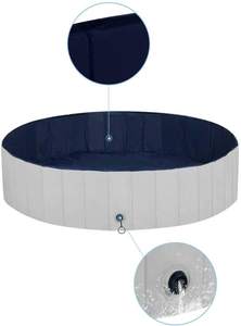 Piscina para perros de plástico duro plegable para interiores y exteriores, bañera portátil para mascotas, piscina para perros - Product Image 3