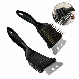 Wholesale Camping Cookware 1pcs Heavy Duty Cleaner <b>Brush</b> Steel Bristles with Plastic Handle for Deep BBQ Cleaning Portable - Product Image 1