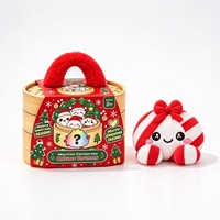 Peluche Squishy en forme de Chignon de Noël, Mignonne Simulation de Chignon, Poupée en Peluche Rembourrée, Anti-stress, Cadeau de Fête de Noël
