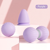 Balle de massage en silicone en forme d'arachide avec ventouse pour la relaxation musculaire des fascias, pour les pieds, le dos, la taille, le fitness, vente en gros