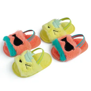 Fashion Fur Baby Flat Sandals Slippers For Summer Baby Outdoor Footwear Baby Shoes